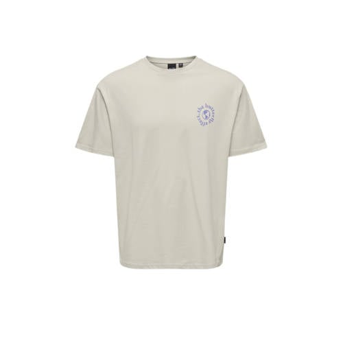 ONLY & SONS JUNIOR T-shirt ecru afbeelding
