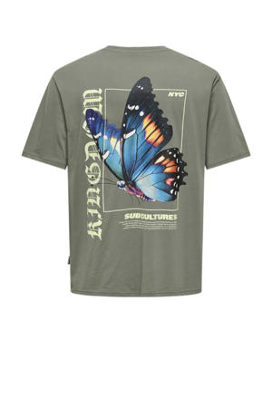 T-shirt grijsgroen