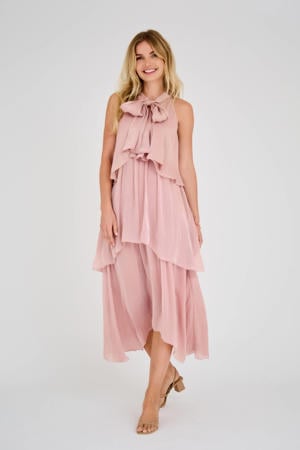 midi jurk lichtroze