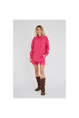 straight regular waist casual short roze