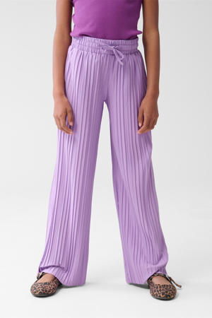 wide leg casual broek paars