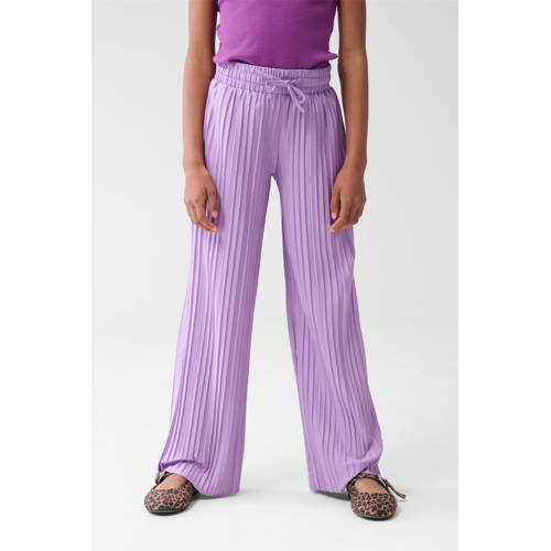 Shoeby wide leg casual broek paars afbeelding