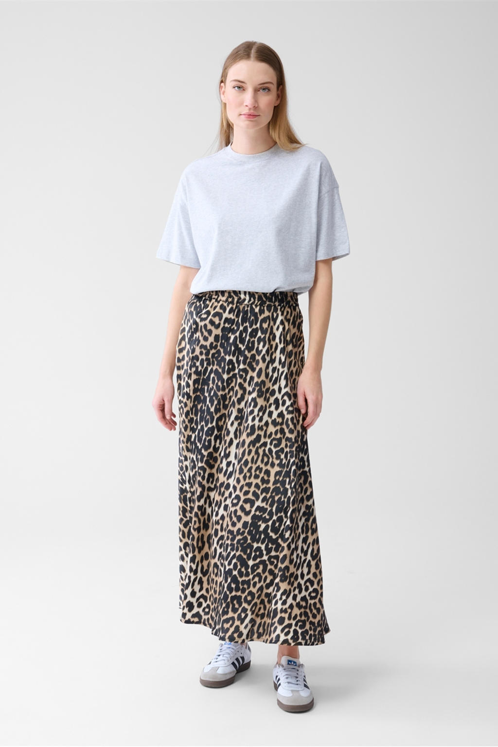 Bruine dames Shoeby midi rok gemaakt van polyester en met elastische tailleband