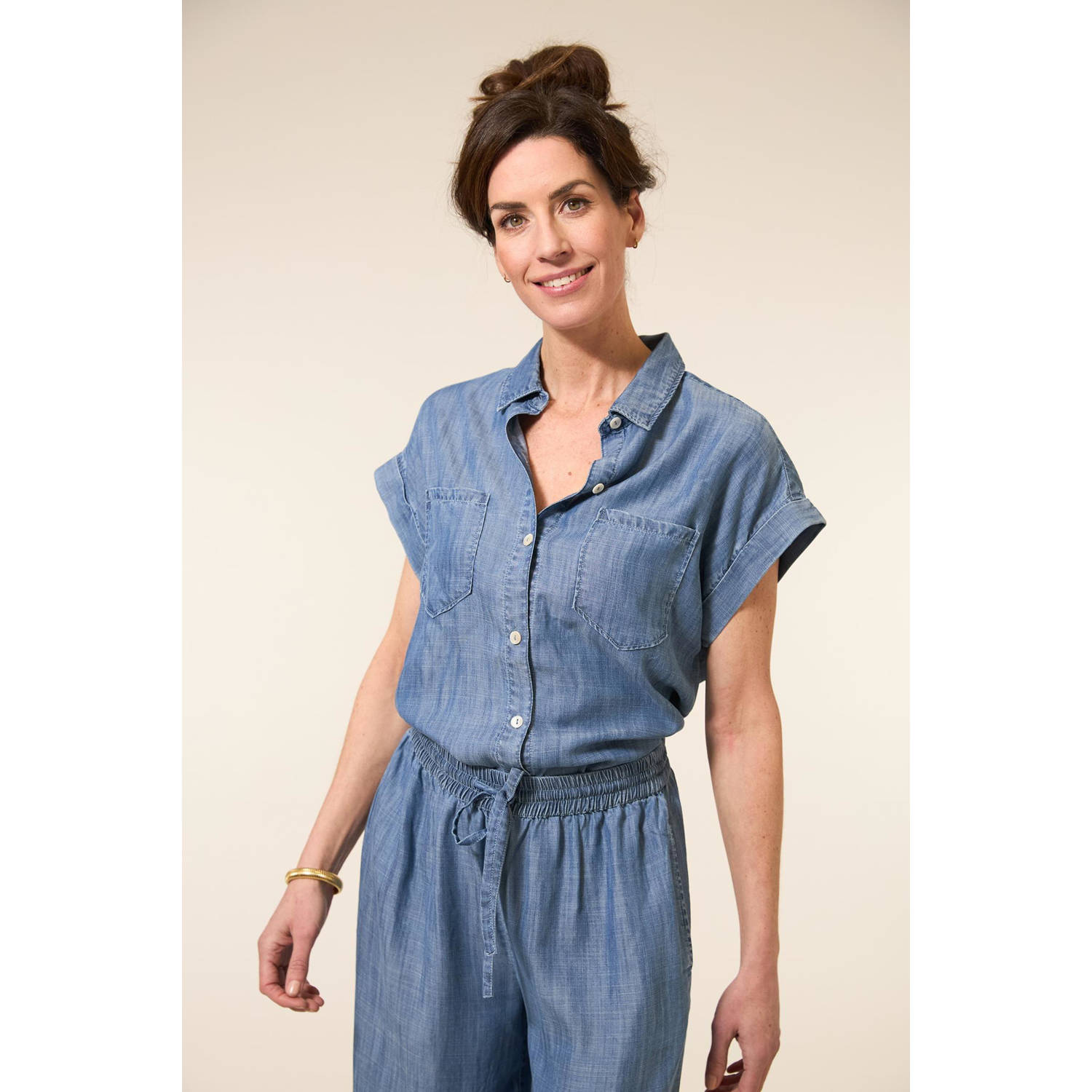 Miss Etam blouse medium blue denim