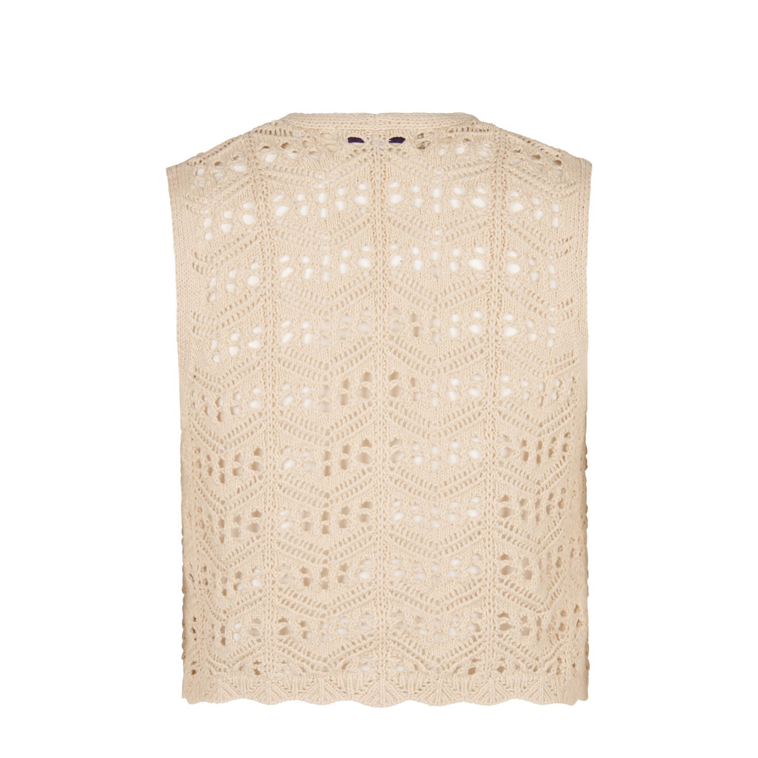 Miss Etam gilet zand crochet