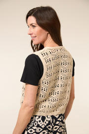 thumbnail: Miss Etam gilet zand crochet