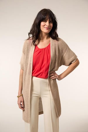 gebreid vest zand