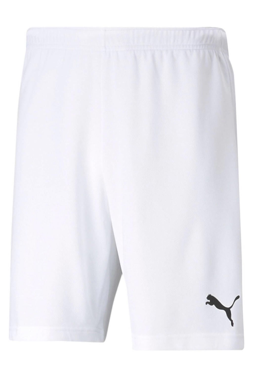 Witte heren Puma sportshort teamRISE van polyester met effen