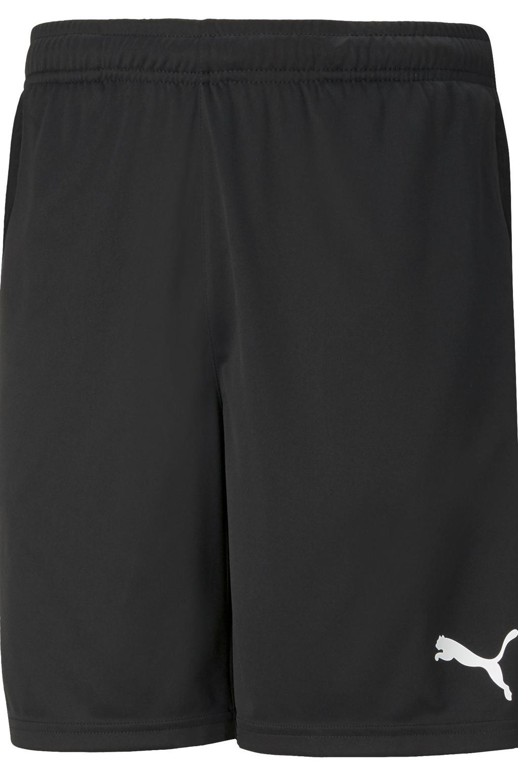 Zwarte heren Puma sportshort van polyester met elastische tailleband en effen