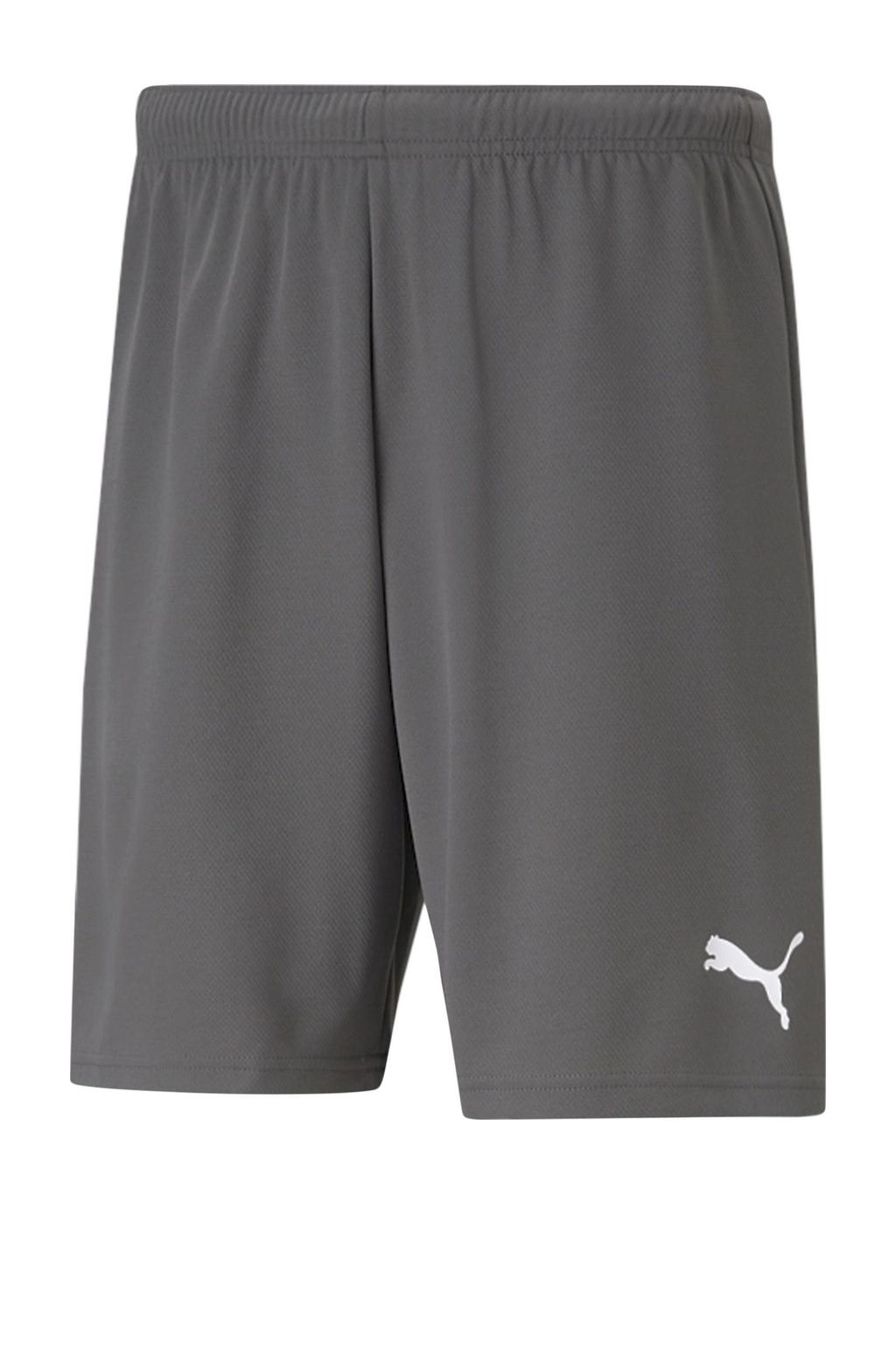 Antraciete heren Puma sportshort teamRISE van polyester met effen