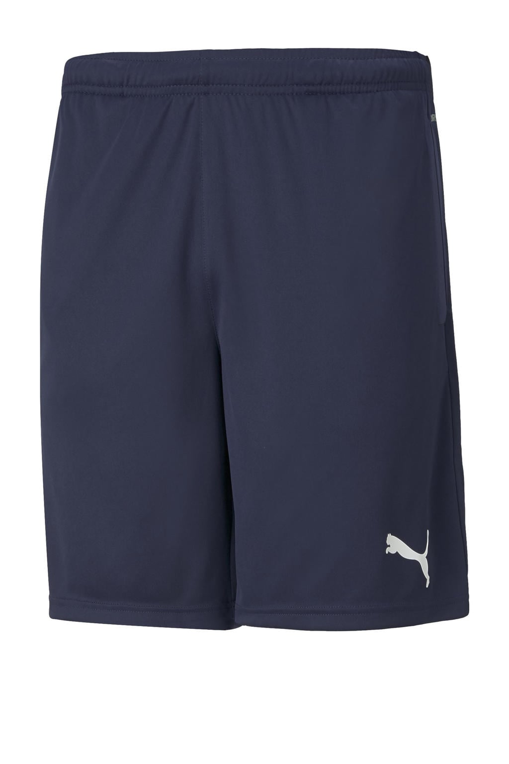 Donkerblauwe heren Puma sportshort van polyester met elastische tailleband en effen