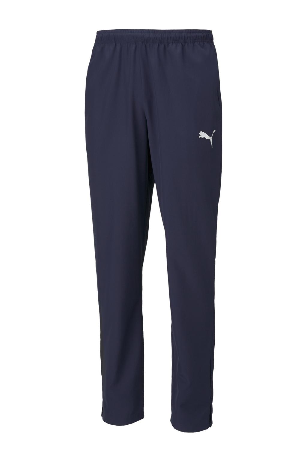 Donkerblauwe heren Puma trainingsbroek van polyester