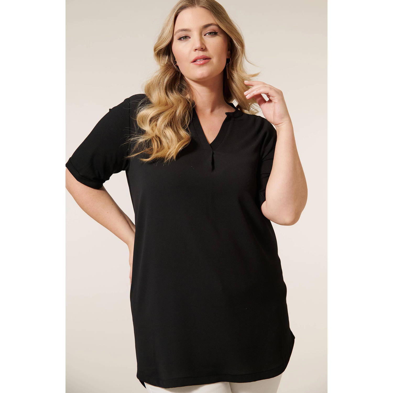 Miss Etam Plus tuniek zwart
