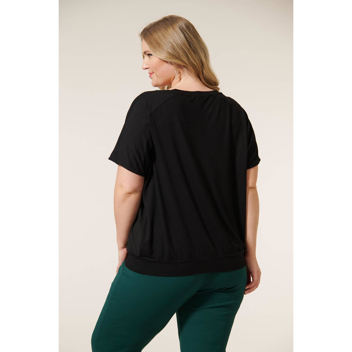 Miss Etam Plus top zwart