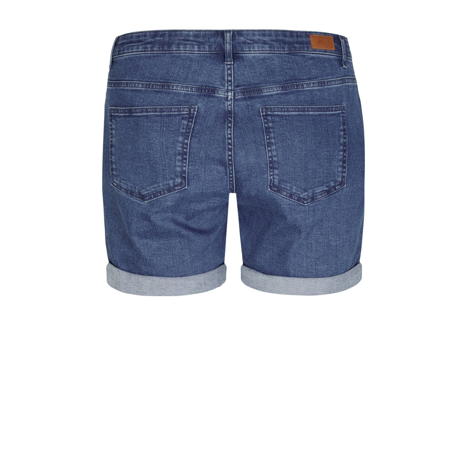 Miss Etam Plus denim slim regular waist short medium blue denim
