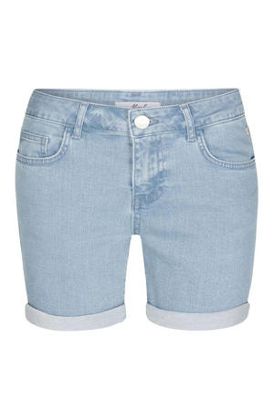 denim slim regular waist short light blue denim
