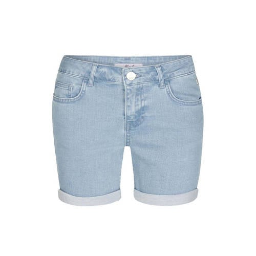 Miss Etam Plus denim slim regular waist short light blue denim afbeelding