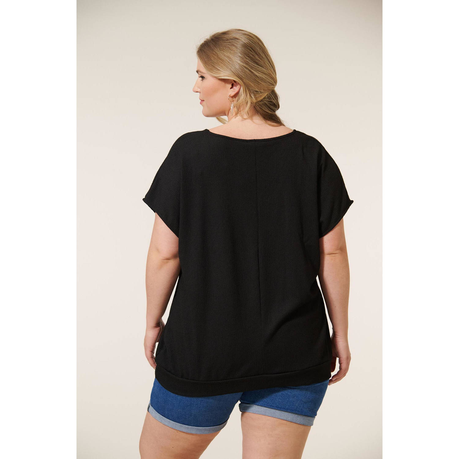 Miss Etam Plus top zwart