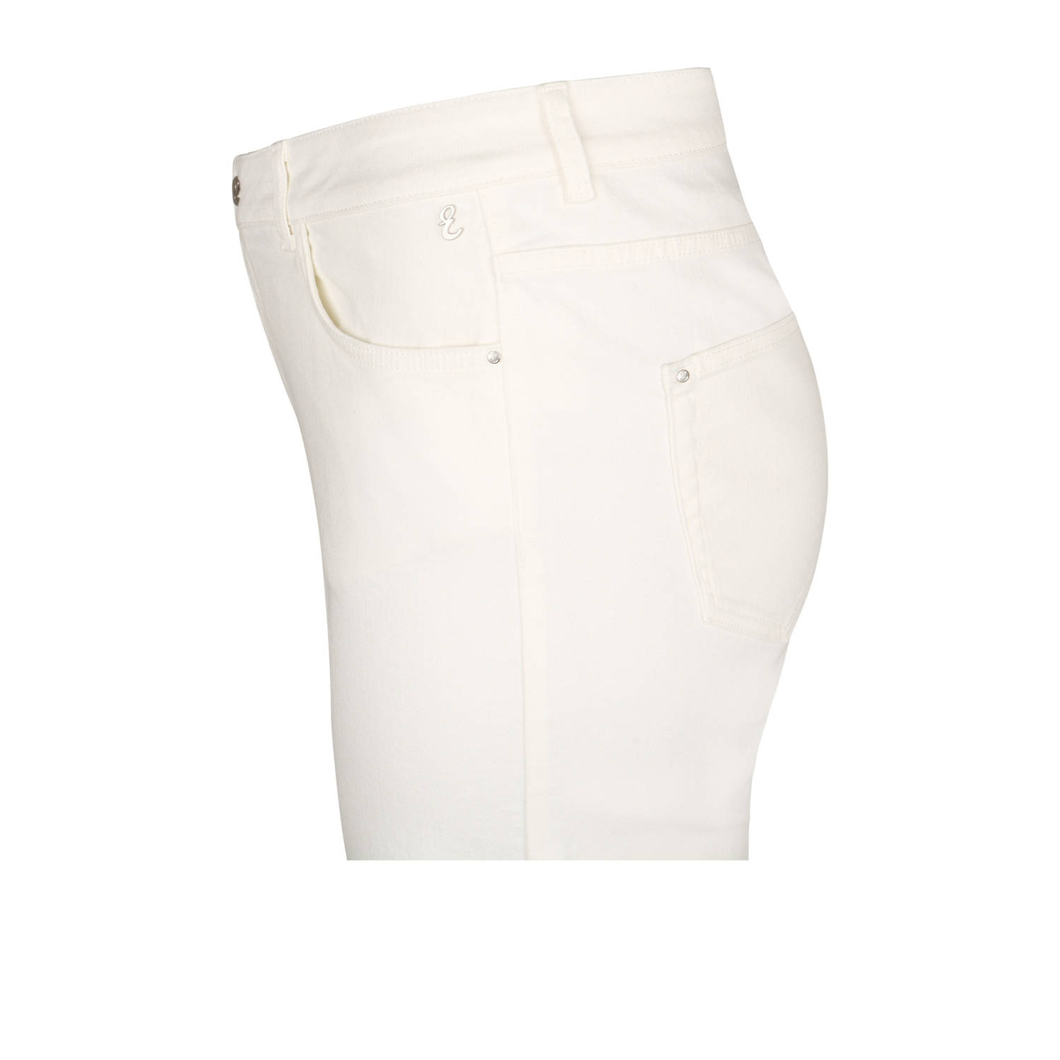 Miss Etam Plus high waist wide leg jeans ecru