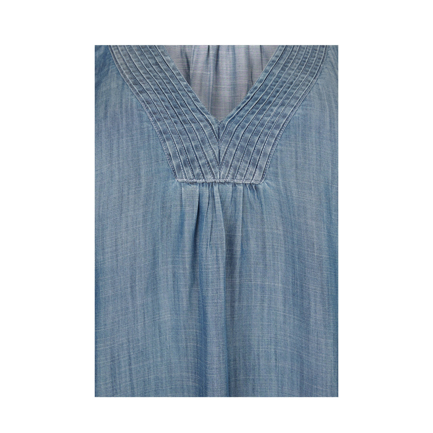Miss Etam Plus tuniek medium blue denim