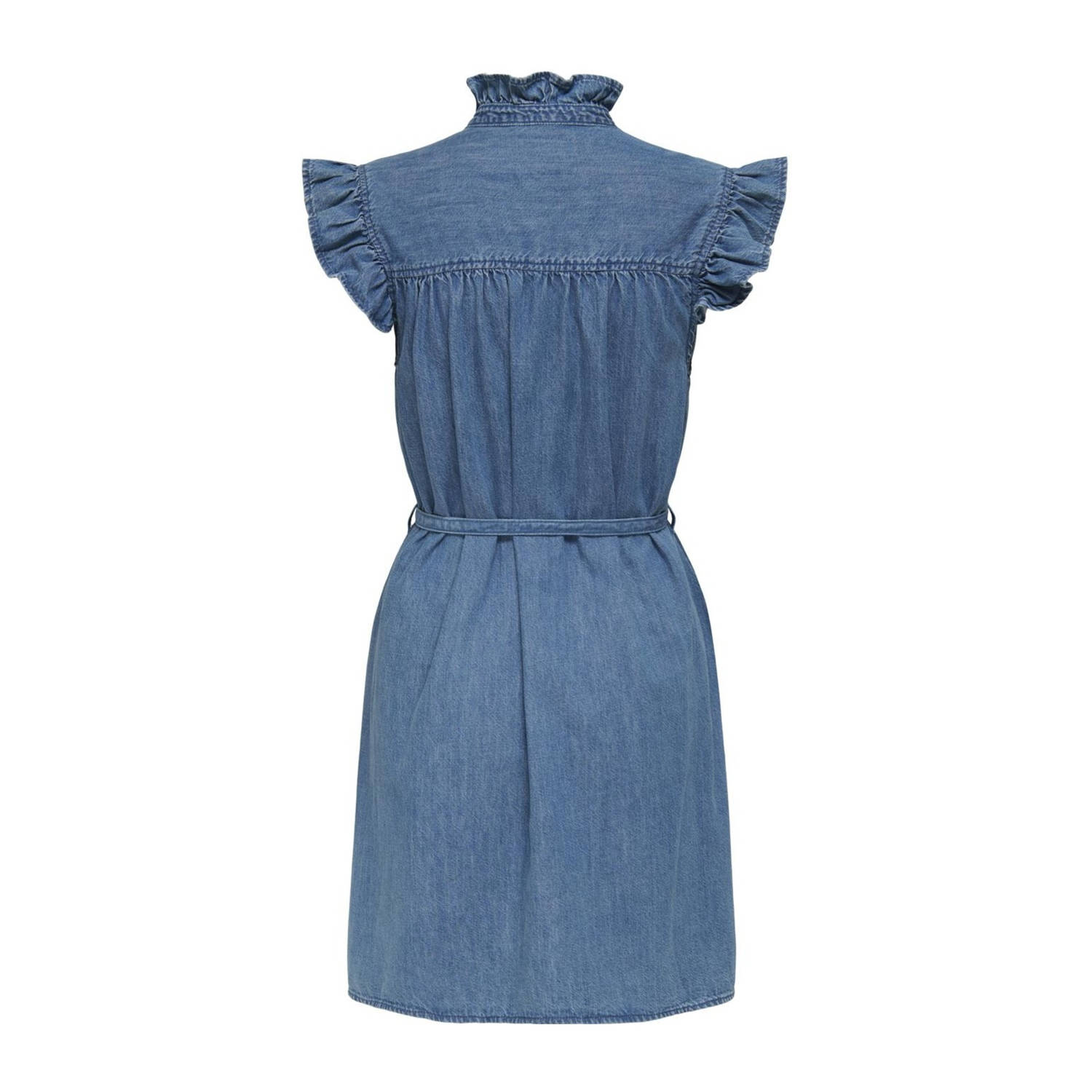 ONLY denim spijkerjurk gebreid medium blue denim
