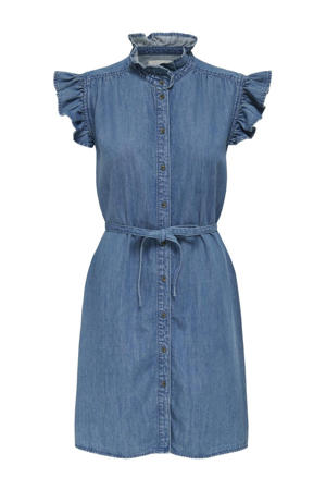 denim spijkerjurk gebreid medium blue denim