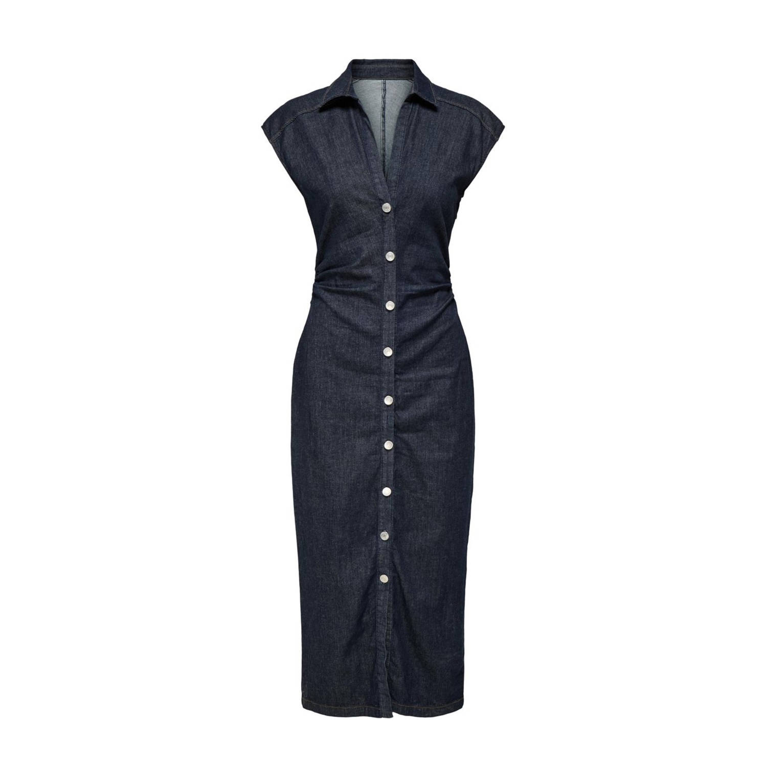 ONLY denim jurk gebreid dark blue denim
