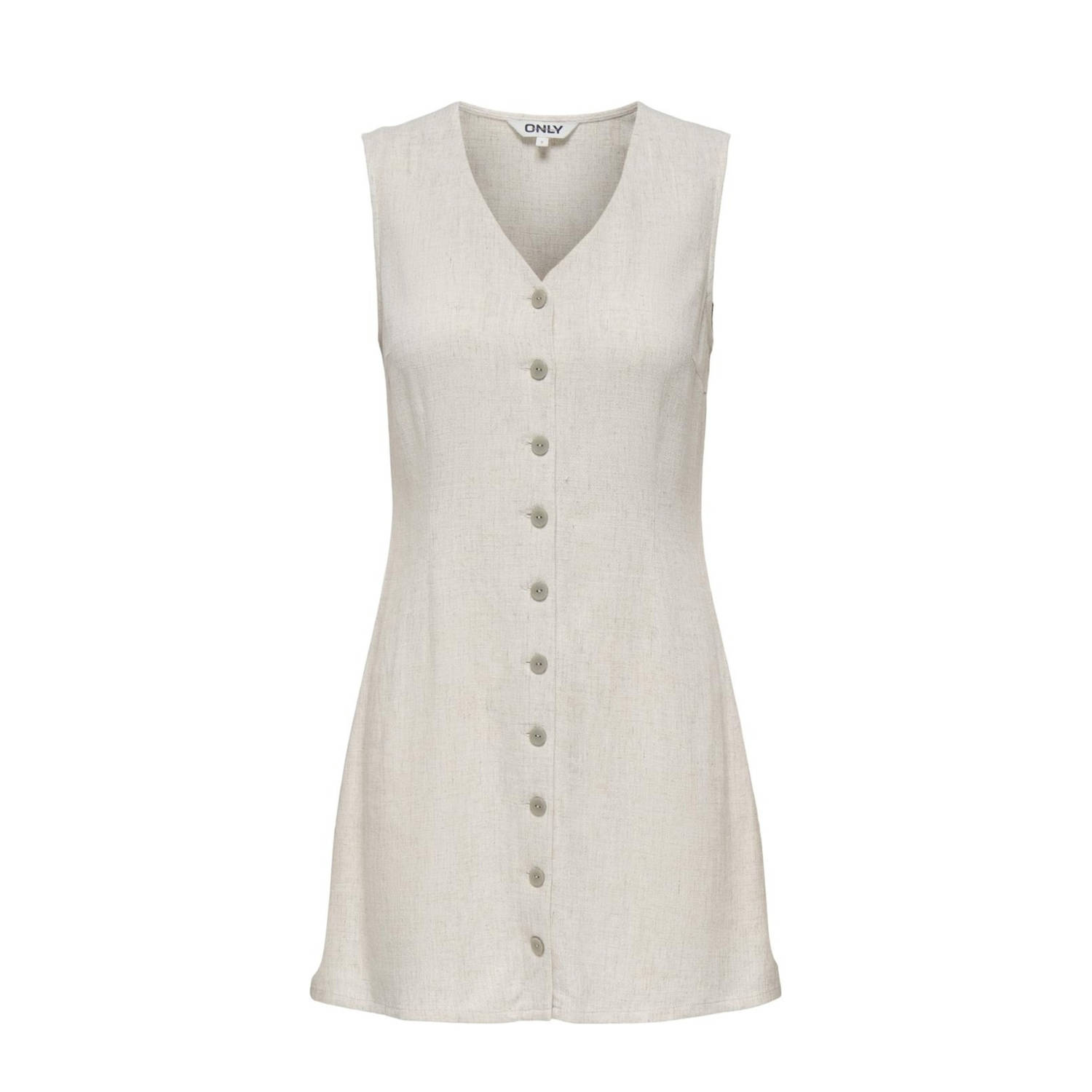 ONLY linnen zomerjurk beige