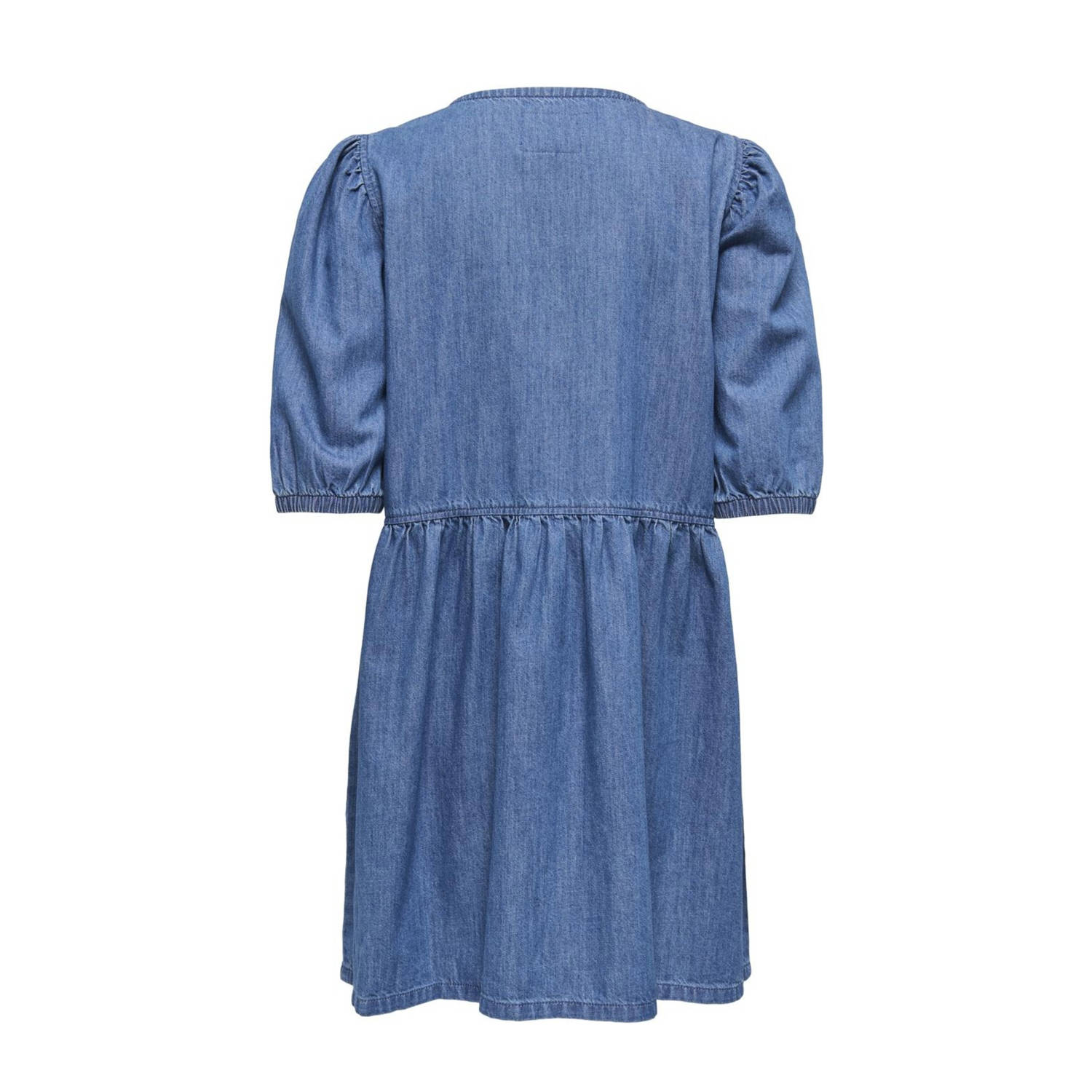 ONLY denim jurk gebreid medium blue denim