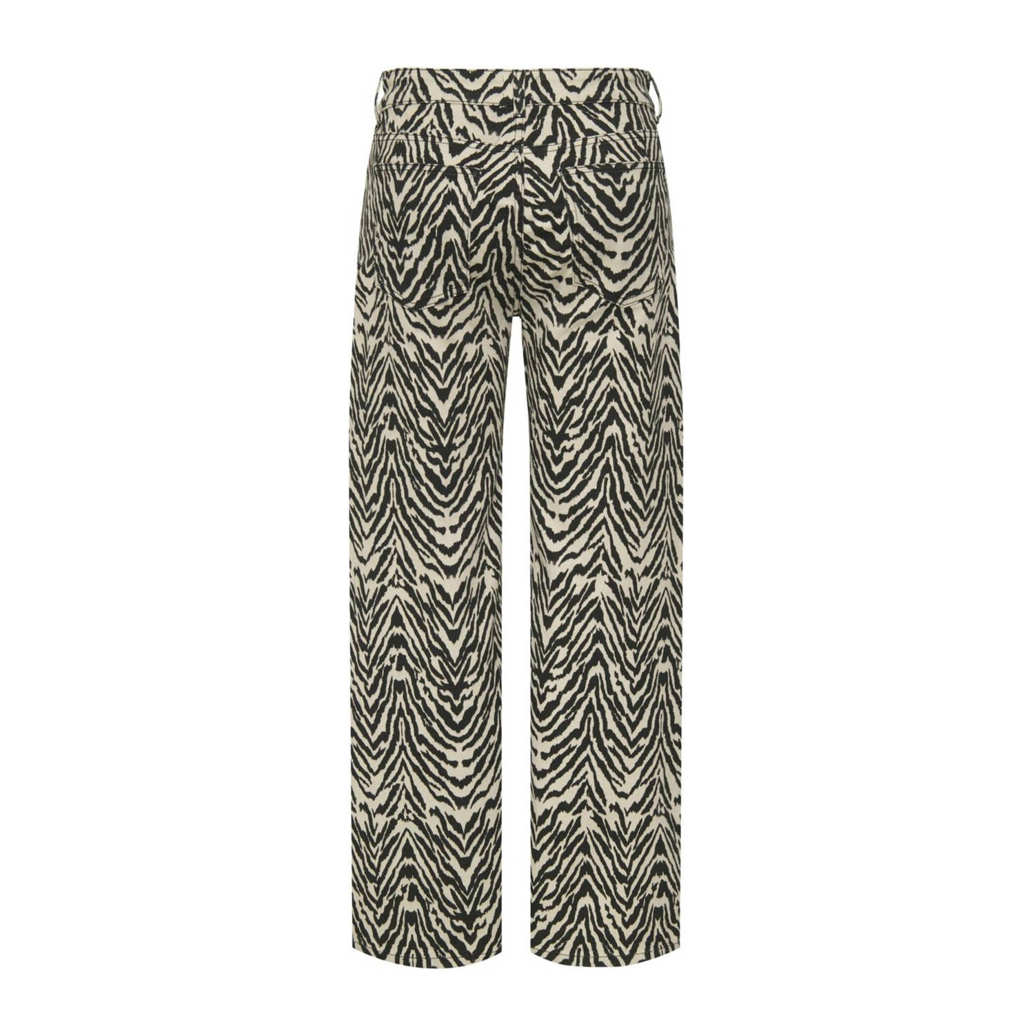 JDY wide leg high waist broek zwart