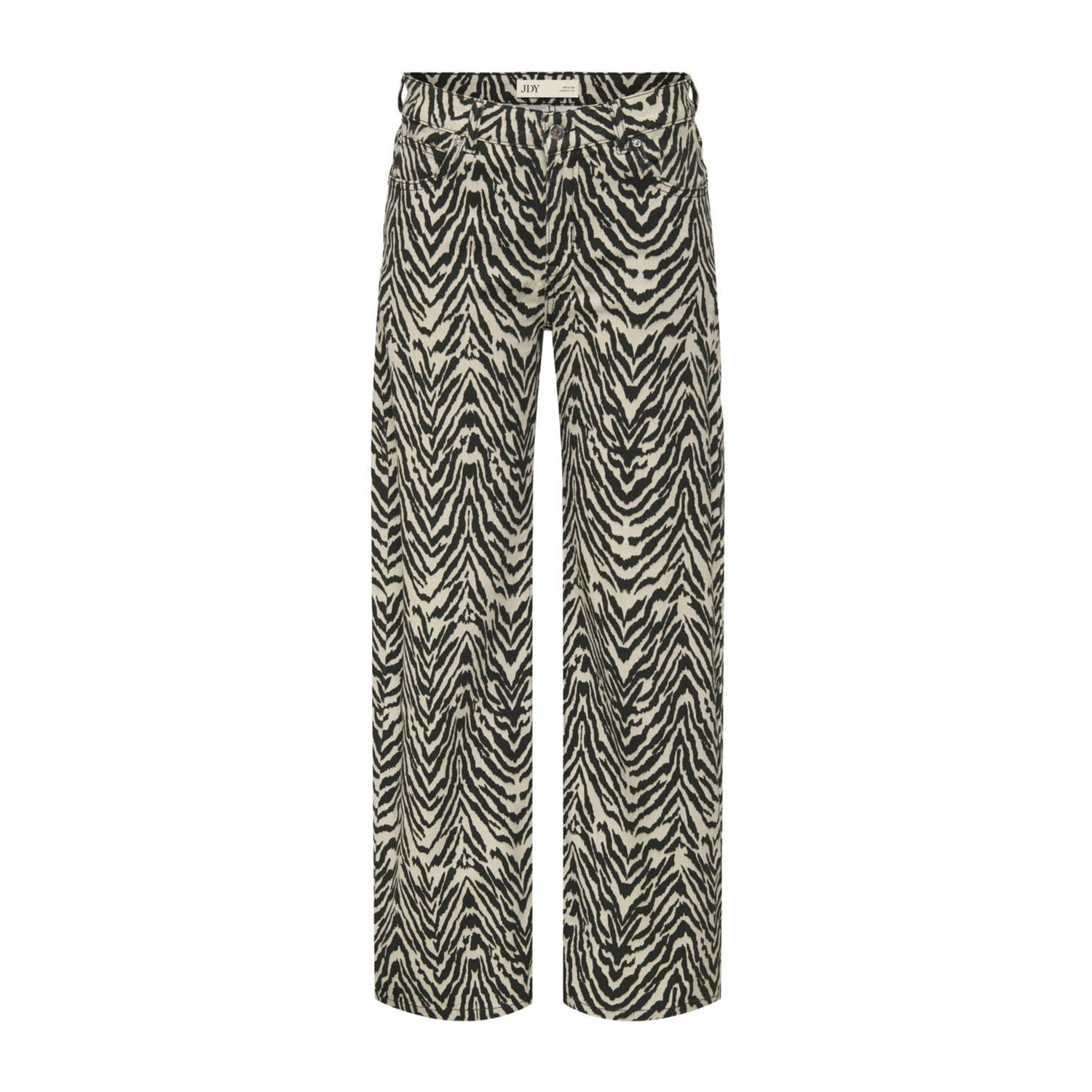JDY wide leg high waist broek zwart