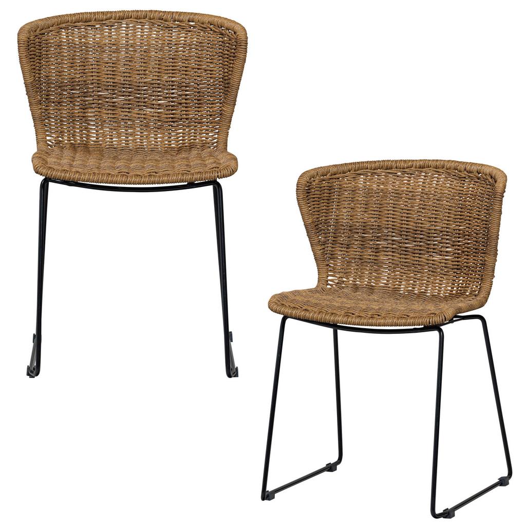 WOOOD WOOOD Wings Tuinstoelen - Zand - Kunststof - 78x55x54 - Set van 2