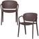 WOOOD Bent Tuinstoelen - Kunststof - Paars/Bruin - Set van 2