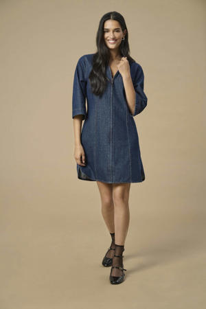 denim spijkerjurk dark blue denim