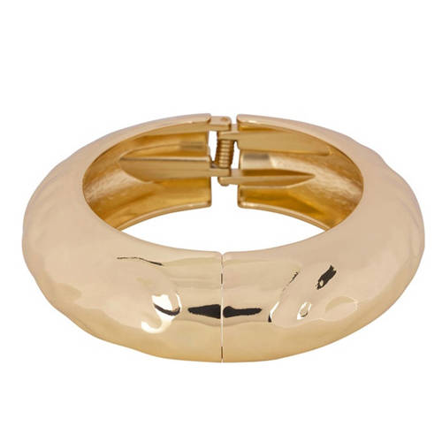 Club Manhattan armband Hammered Cuff goudkleurig afbeelding