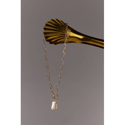 Club Manhattan ketting Coin Pearl goudkleurig afbeelding