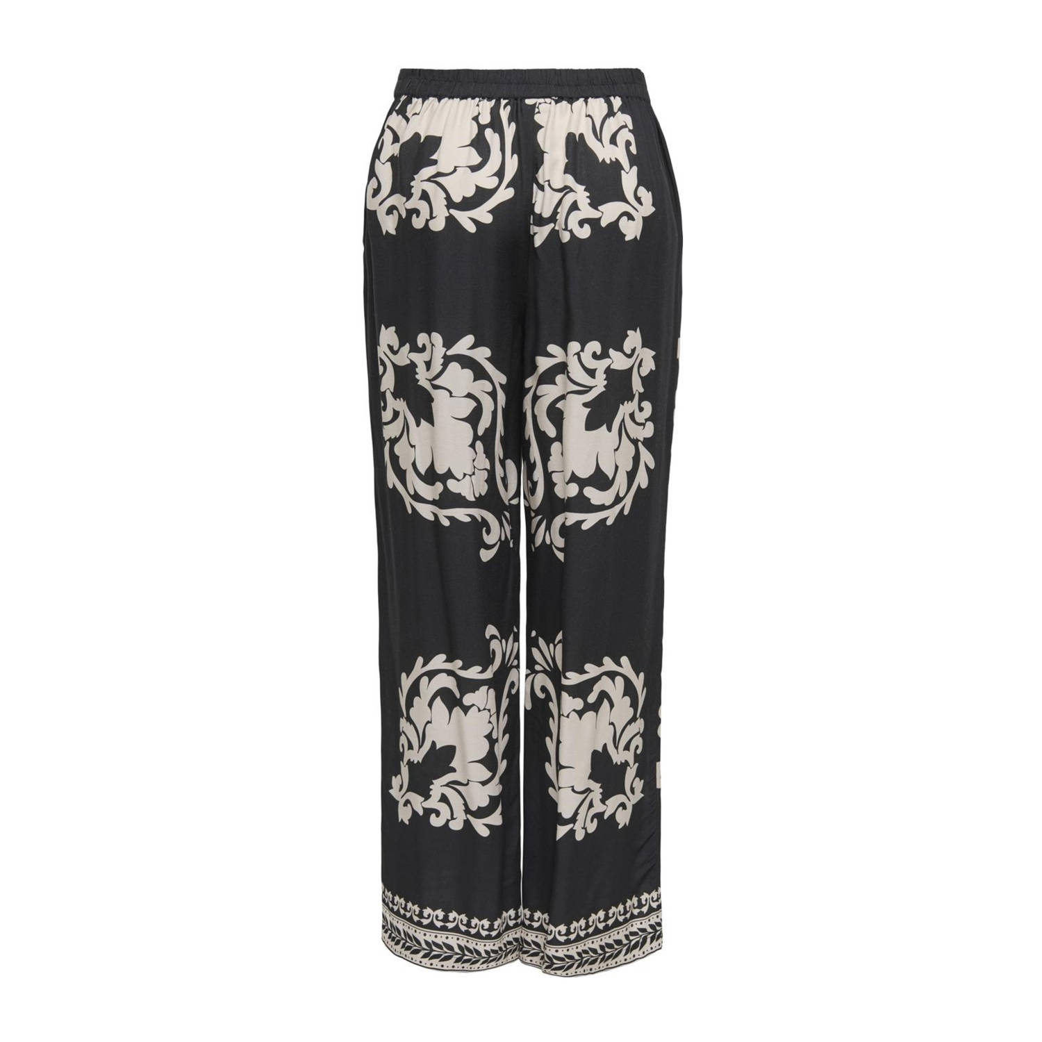 JDY wide leg regular waist casual broek zwart