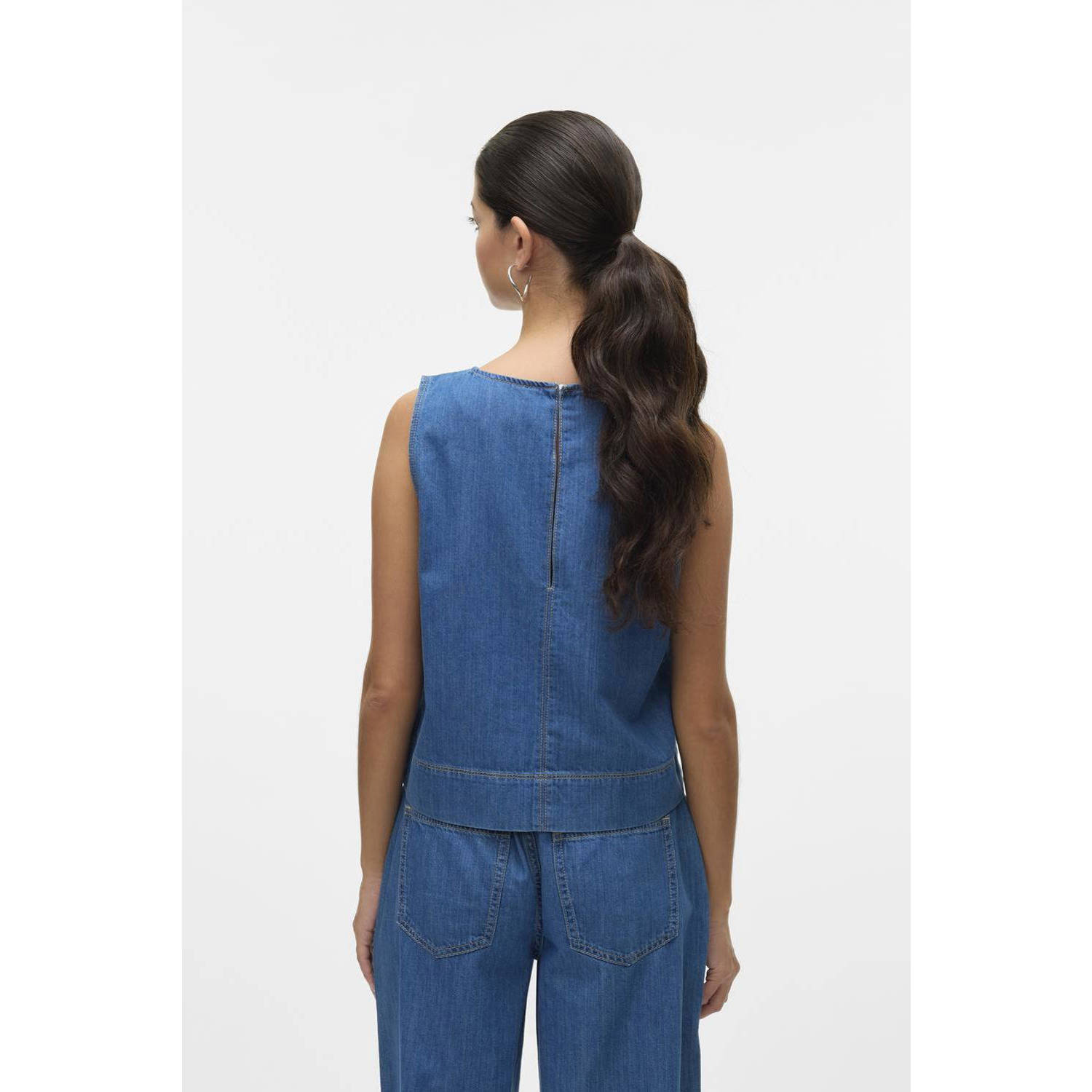 VERO MODA denim top medium blue denim