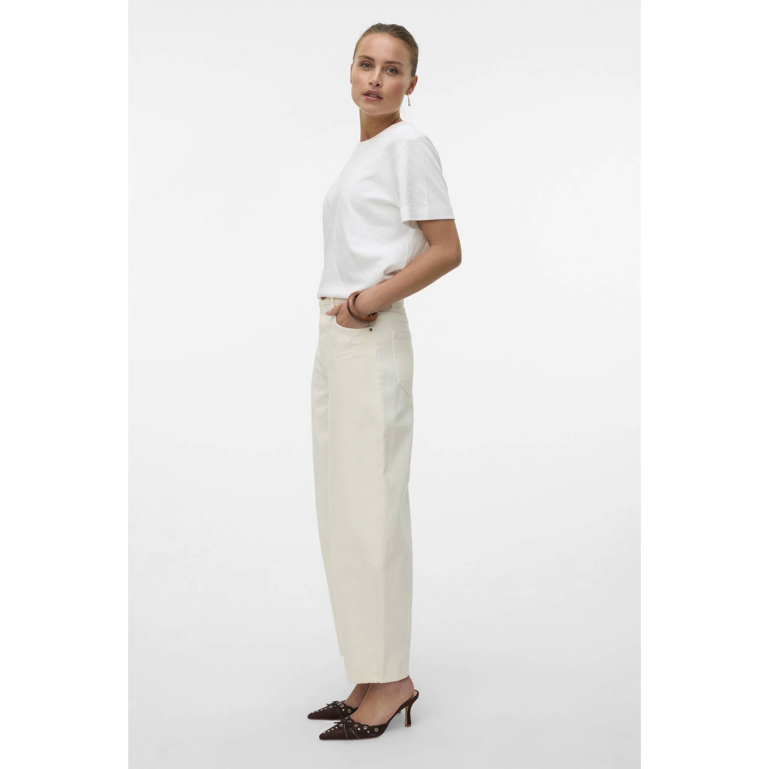 VERO MODA high waist ecru