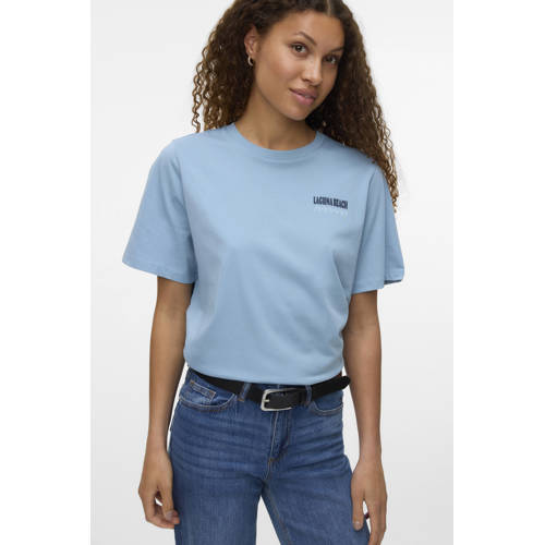 VERO MODA T-shirt lichtblauw afbeelding