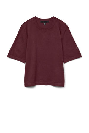 pullover donkerrood gebreid