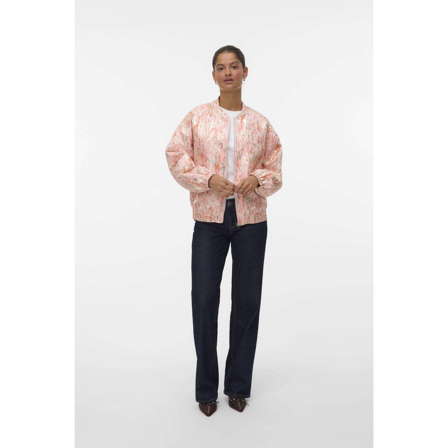 VERO MODA bomberjack lichtroze