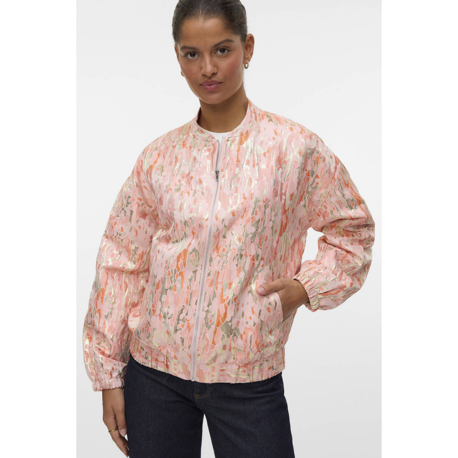 VERO MODA bomberjack lichtroze