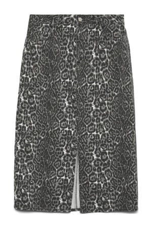 midi rok grijs