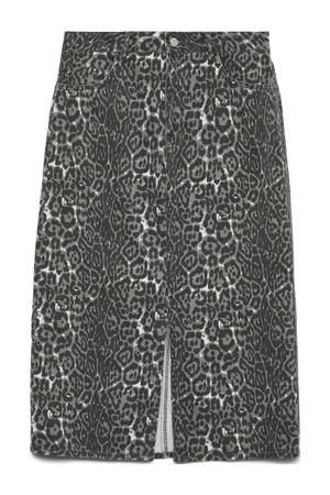midi rok grijs
