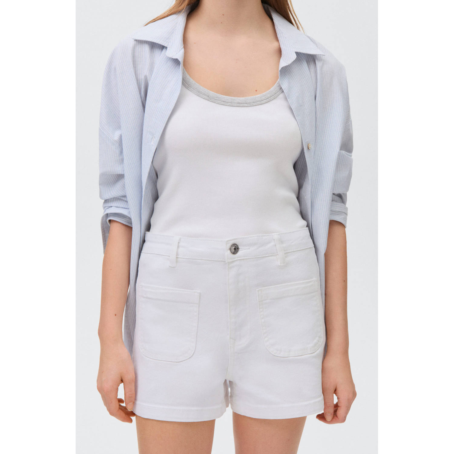 MANGO TEEN denim short wit