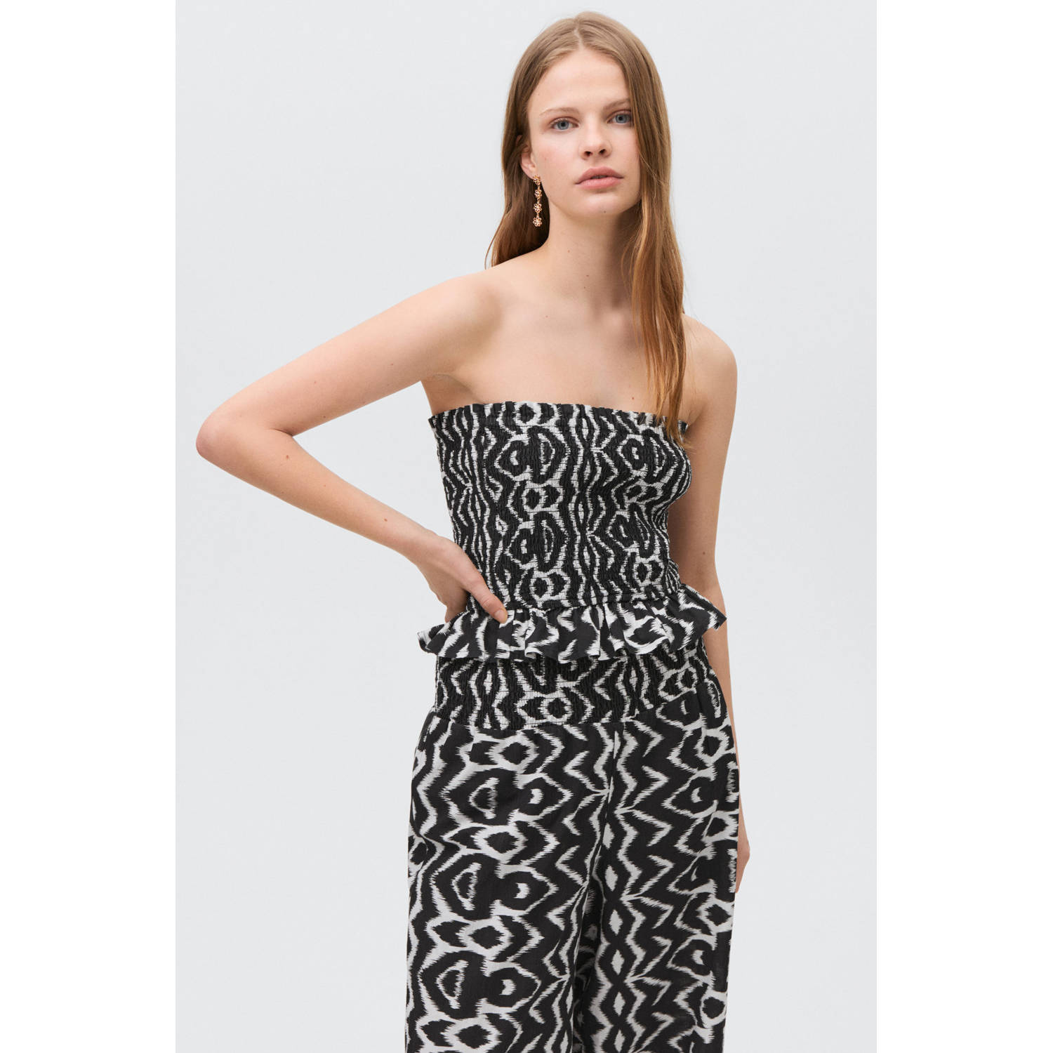 MANGO TEEN strapless top zwart