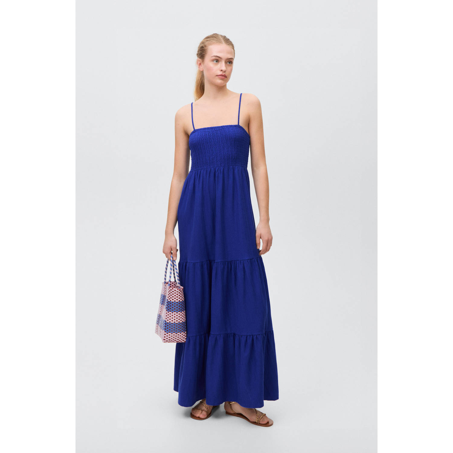 MANGO TEEN maxi jurk blauw