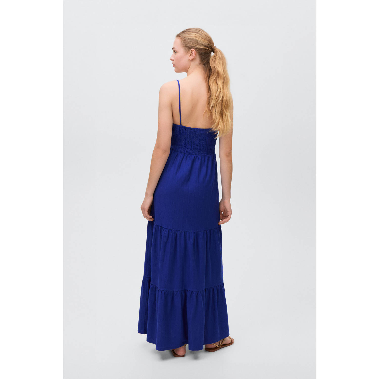 MANGO TEEN maxi jurk blauw