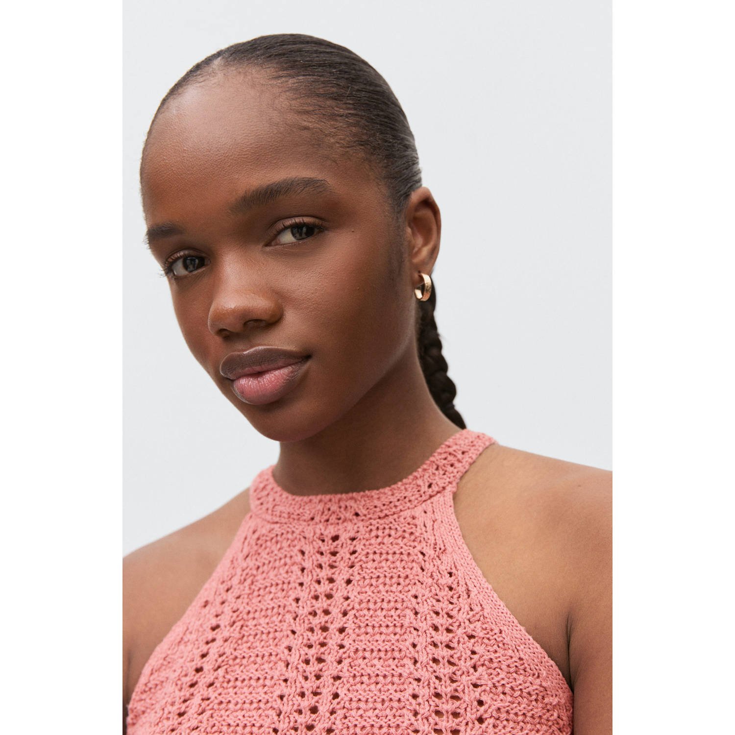 MANGO TEEN haltertop oudroze ajour